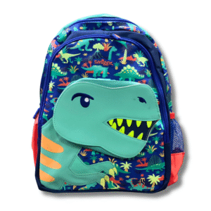 Smiggle Dino Roar 3D Green T-Rex School Backpack (14 inch)