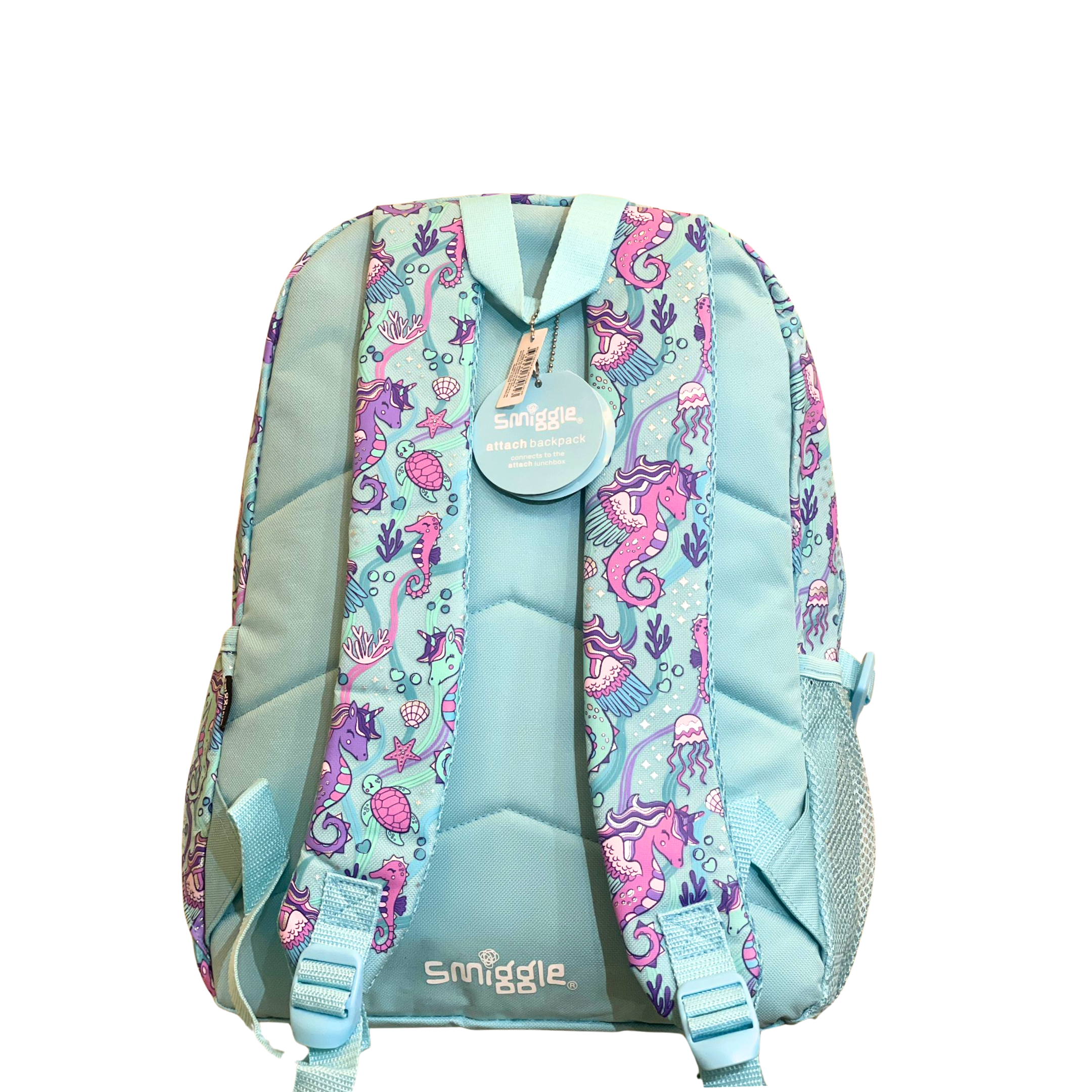 Smiggle Mermaid Seahorse Glitter School Backpack (18-Inch) – Girls - Image 2
