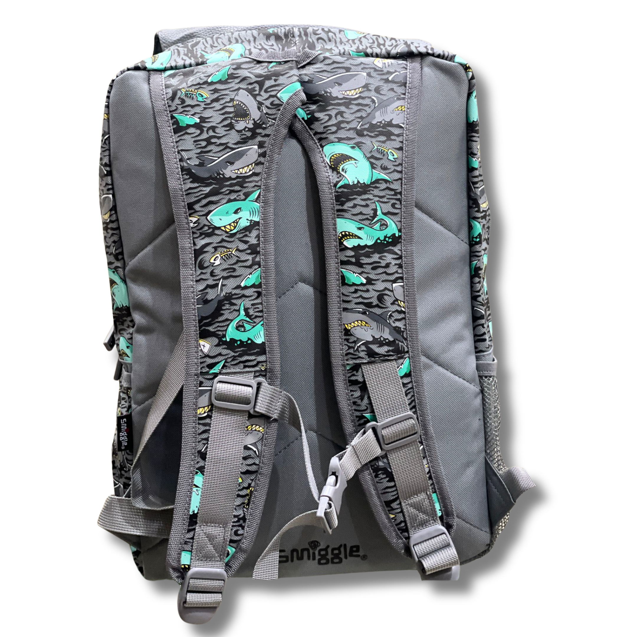 Smiggle Shark Attack Grey Boys School Backpack (18-Inch) - Image 2