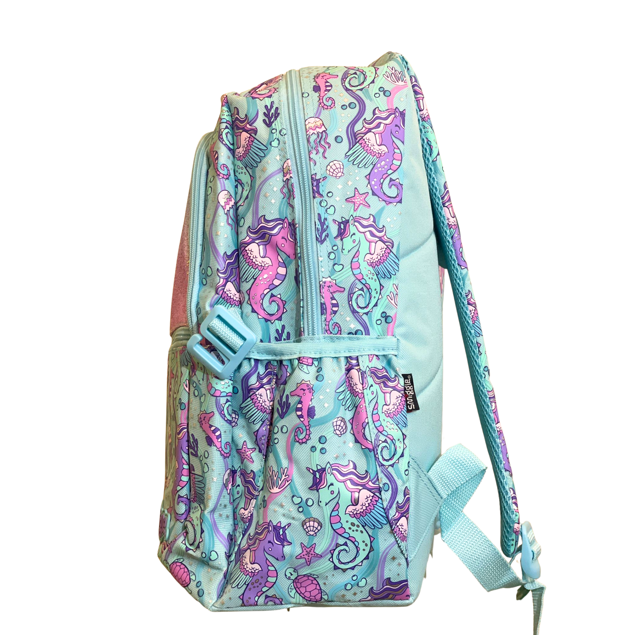 Smiggle Mermaid Seahorse Glitter School Backpack (18-Inch) – Girls - Image 3