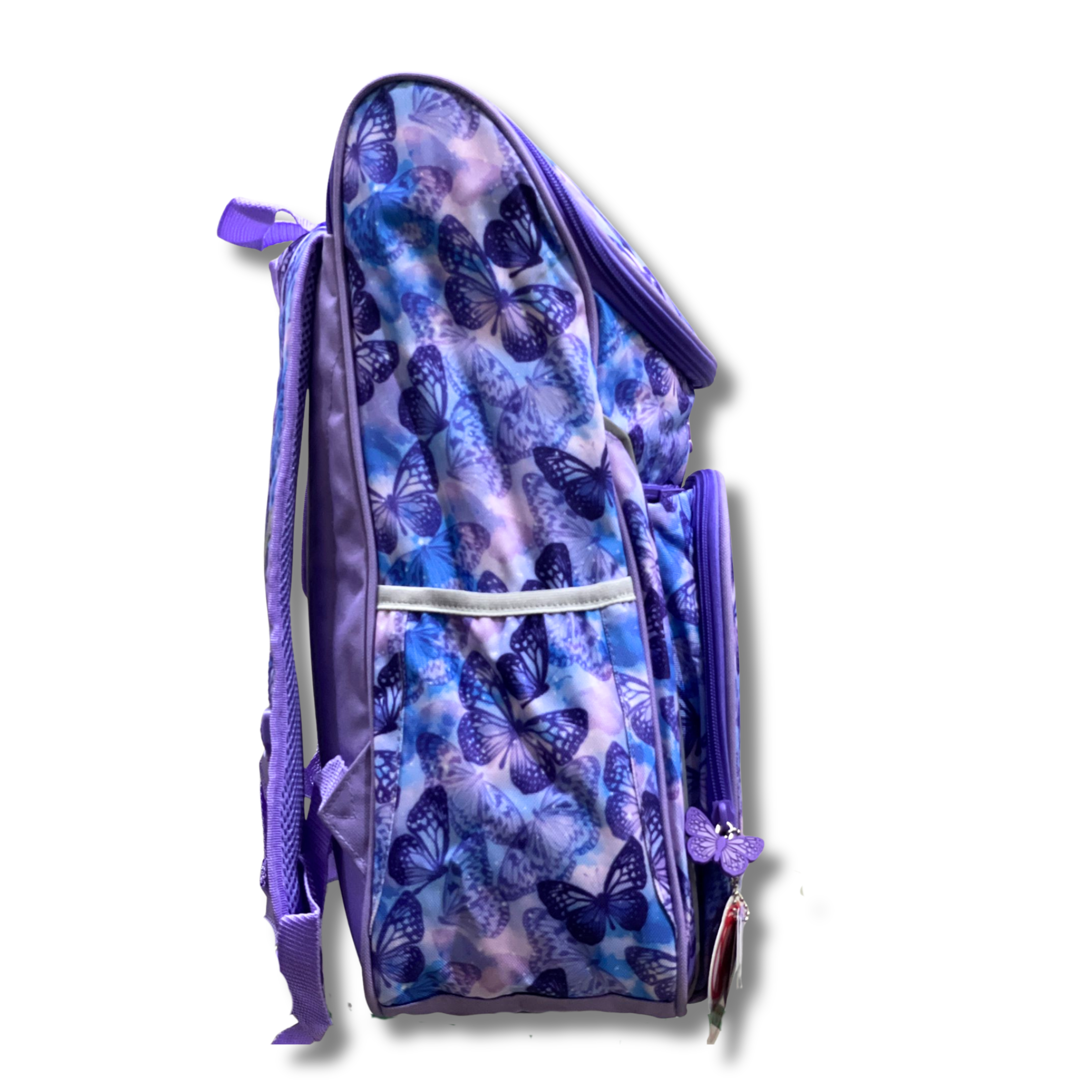 Smiggle Purple Butterfly Bloom Girls School Backpack (18-Inch) - Image 3