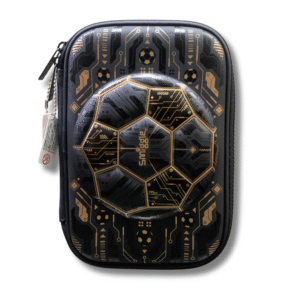Smiggle Black & Gold Football 3D Hardtop Pencil Case