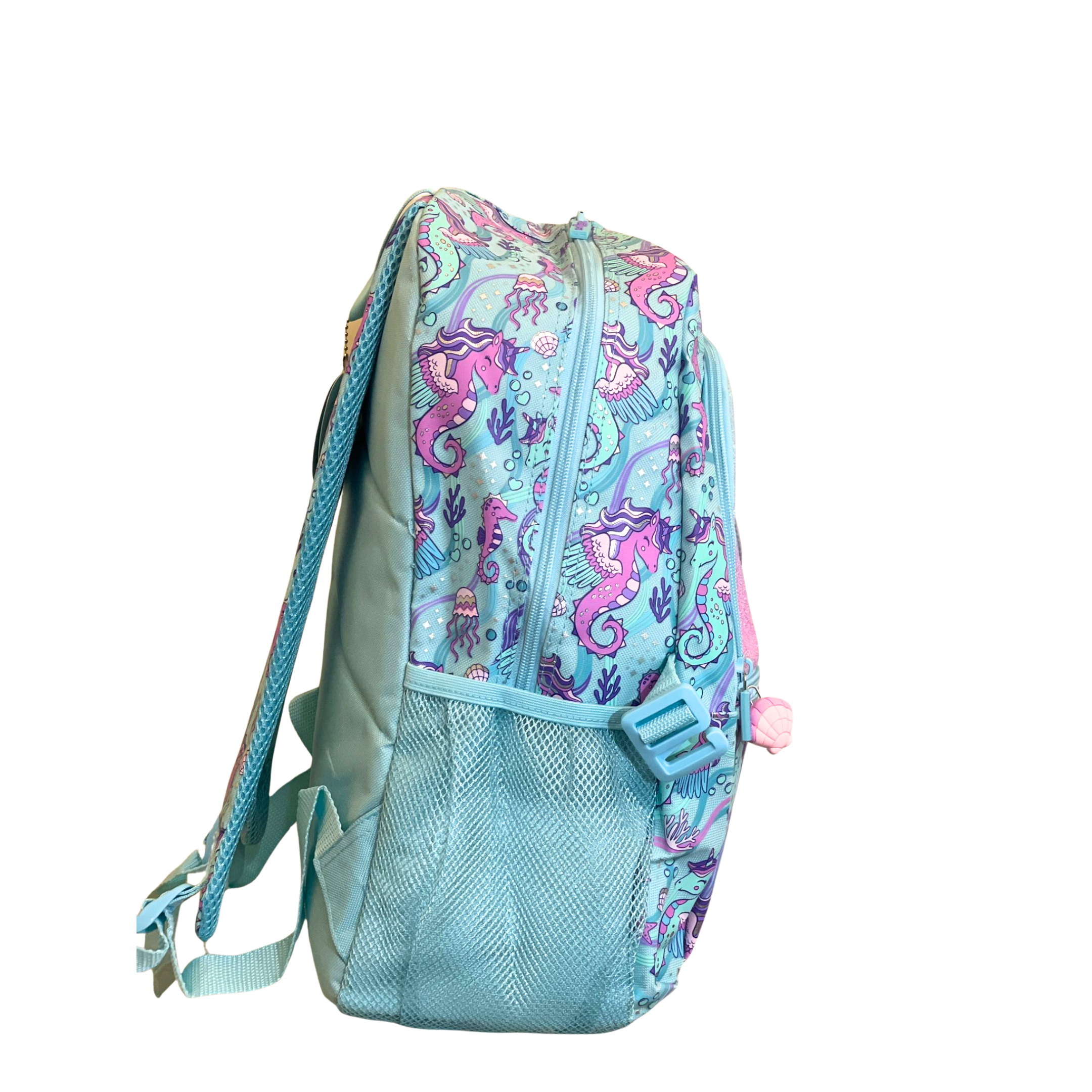 Smiggle Mermaid Seahorse Glitter School Backpack (18-Inch) – Girls - Image 4