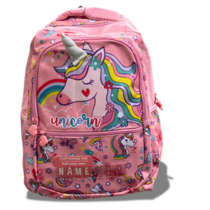 Vest 17" Unicorn Dream School Bag – 3D Horn | Custom Name Tag | Rainbow Design