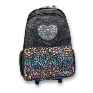 Original Smiggle Glitter Kitty Trolley Bag – 20 Inch | Grade 1–5 School & Travel Rolling Backpack