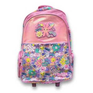 Original Smiggle Pastel Cute Icons Trolley Bag – 20 Inch | Grade 1–5 School & Travel Rolling Backpack
