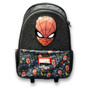 Original Smiggle Marvel Spiderman Trolley Bag – 20 Inch | Grade 1–5 School & Travel Rolling Backpack