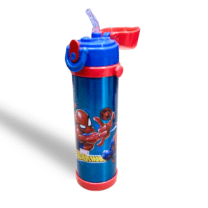 Spider-Man Stainless Metal Water Bottle (500ml) | Leak-Proof & Kids Favorite