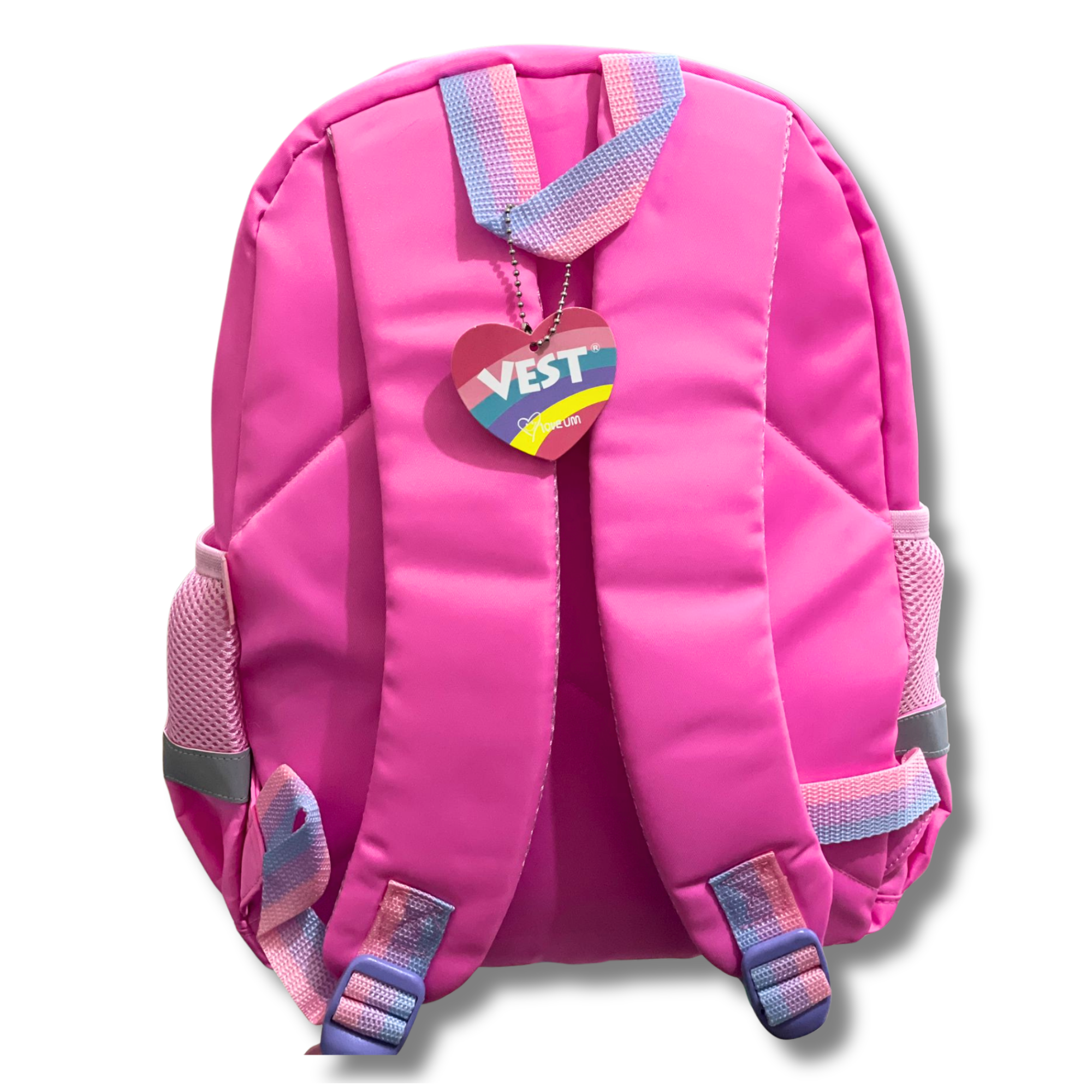 Vest 14" Love Cats Glitter Backpack – Sequin Bow | Custom Name Tag | Nursery–KG Girls - Image 2