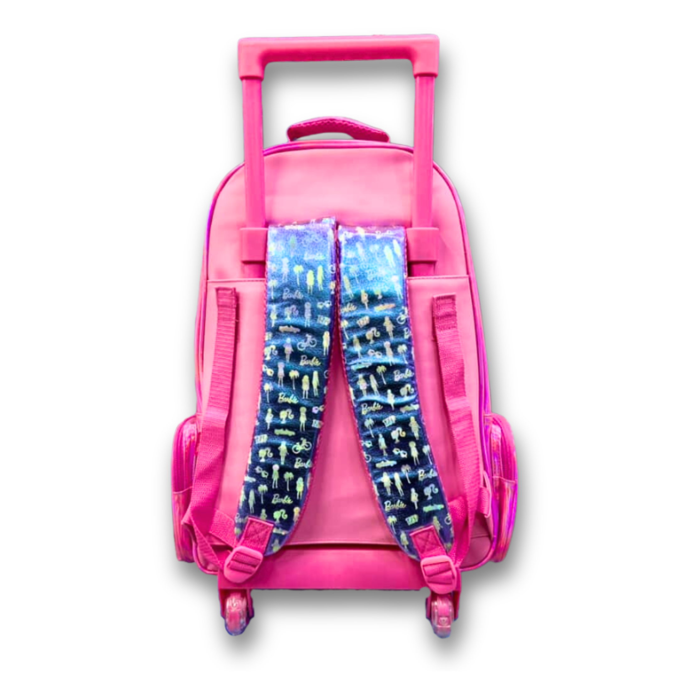 Original Smiggle Barbie Holographic Trolley Bag – 20 Inch | Grade 1–5 School & Travel Rolling Backpack - Image 2