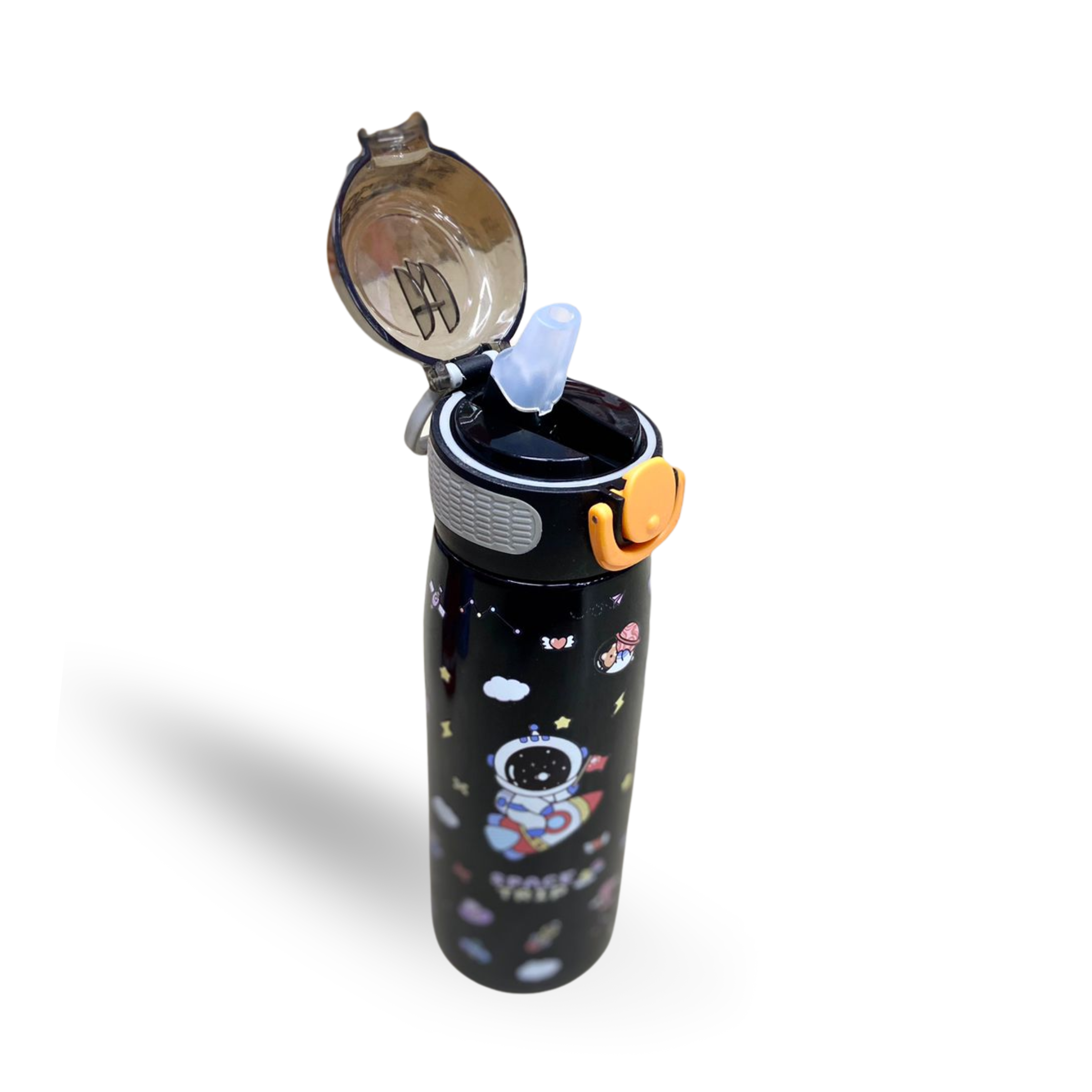 Kids Astronaut Stainless Steel Water Bottle – 700ml | Flip-Top Straw Lid - Image 2