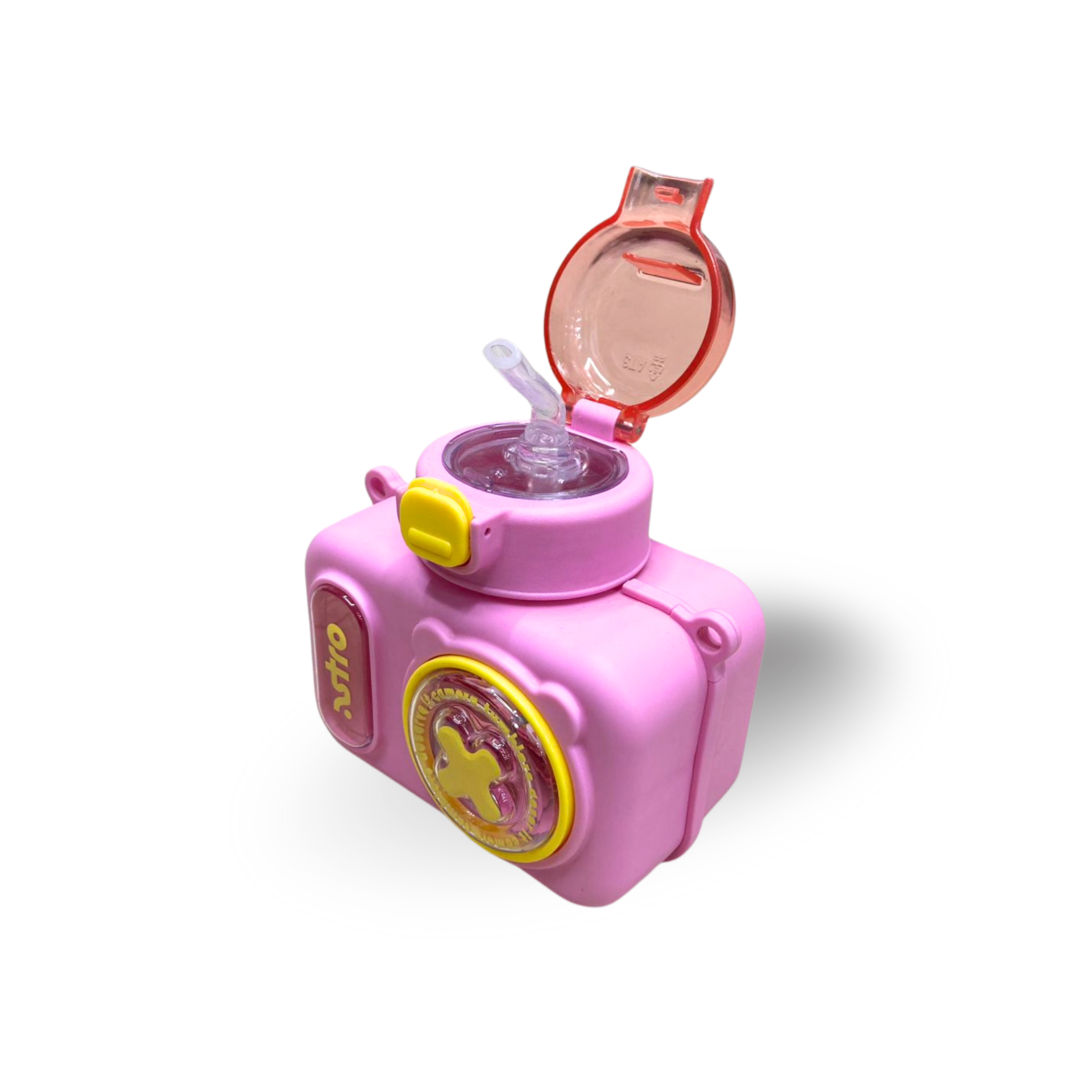 Camera Shape Kids Water Bottle – 350ml | Cute & Leak-Proof with Strap - Image 3
