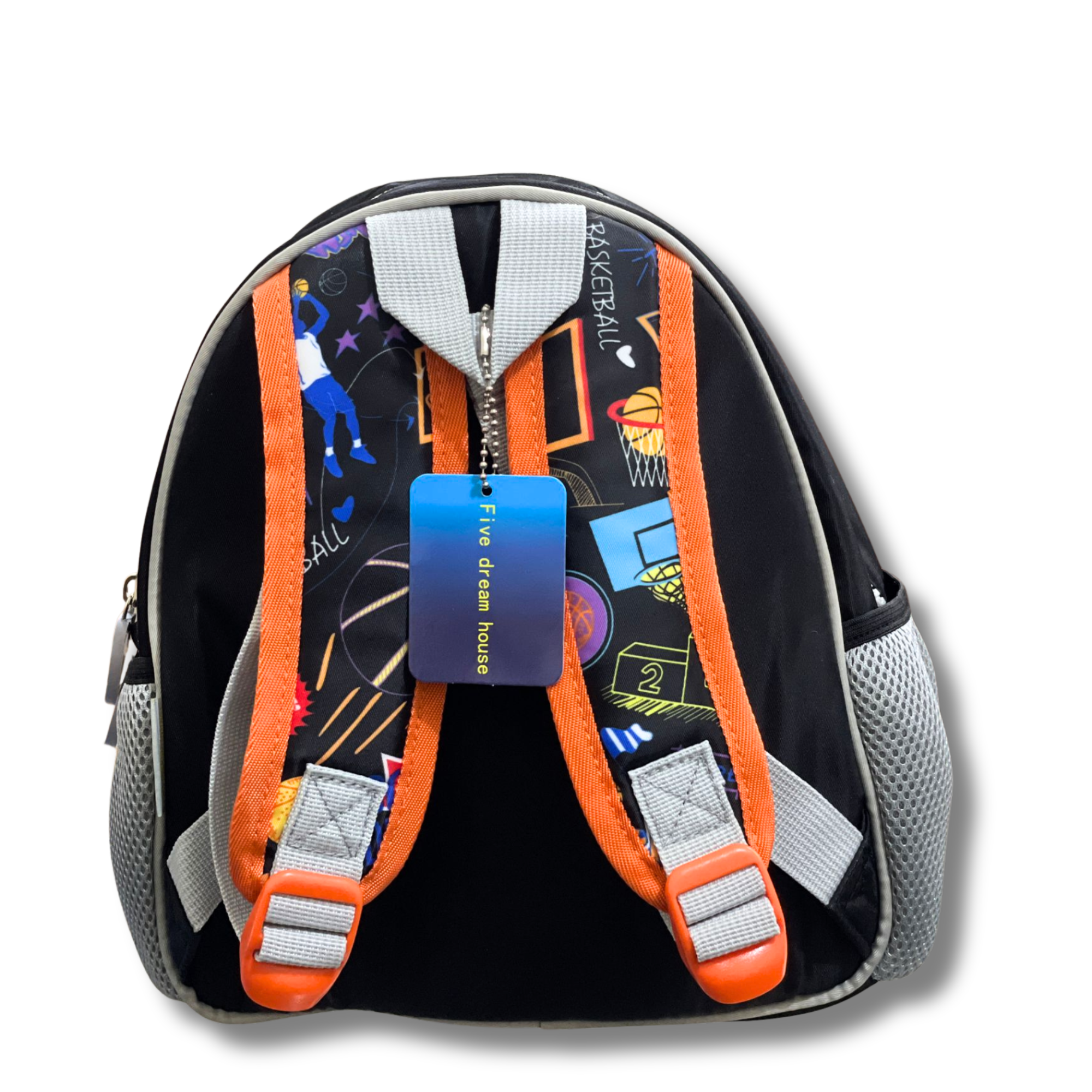 Vest 11" Mini Basketball Backpack – Sporty Round Pockets | Playgroup & Toddlers - Image 2