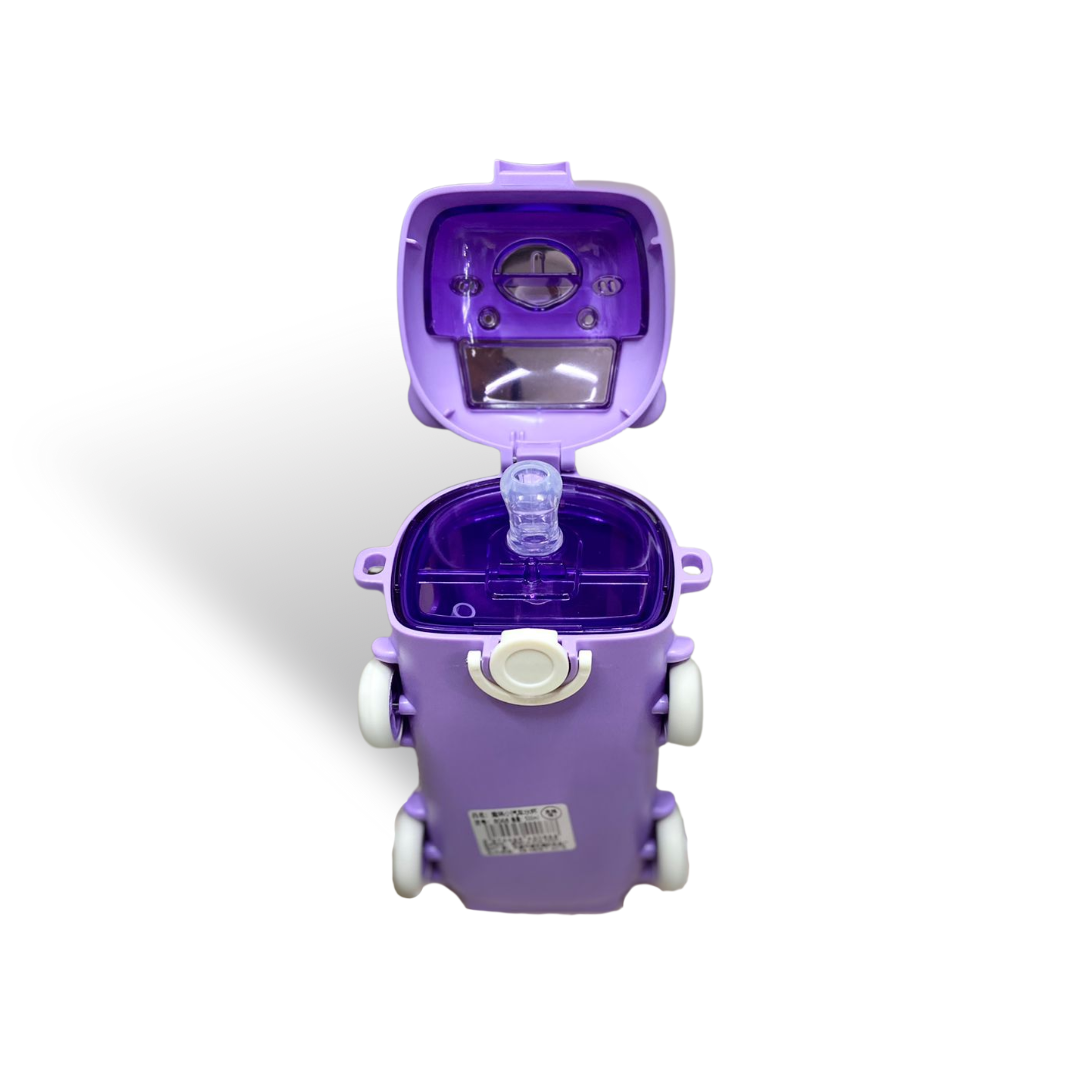 Kids Cartoon Bus Shape Water Bottle – 500ml Leak-Proof with Straw & Strap - Image 2