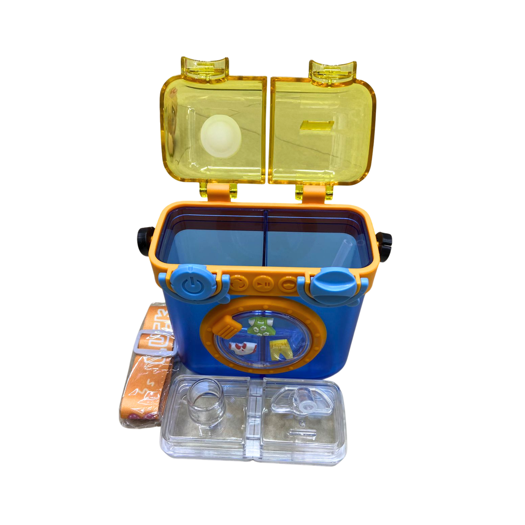 Dual Compartment Sports Water Bottle – 600ml | Multi-Color Variants - Image 2