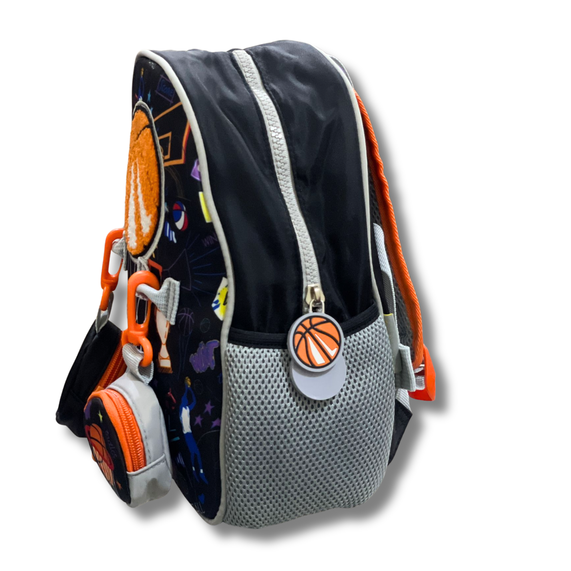 Vest 11" Mini Basketball Backpack – Sporty Round Pockets | Playgroup & Toddlers - Image 4